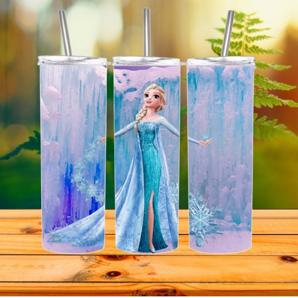 Disney Frozen Elsa 20 Oz Stainless Steel Tumbler - Picture 1 of 2